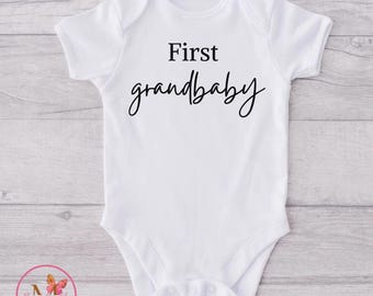 Baby Announcement Onesie® First Grandbaby Onesie® Unisex Baby Announcement Bodysuit Photoshoot Onesie®