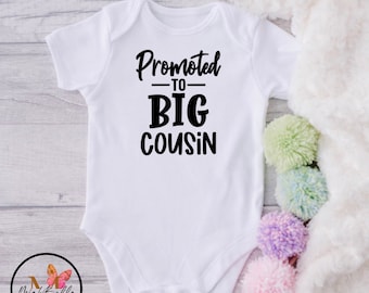Promoted To Big Cousin Onesie®|Promoted to Big cousin T-shirt|Promoted To Big Cousin Baby Announcement| Pregnancy