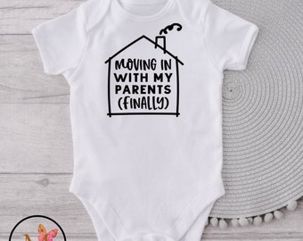Moving In With My Parents Onesie® NICU Baby Onesie® Funny Baby Onesie®