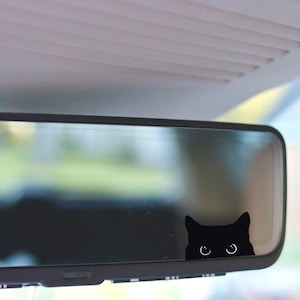 Cat Mirror decal Cat Sticker Car Accessories Peeking Cat Mirror Decal Cute Cat Mirror Decal Cat Face Mirror Decal