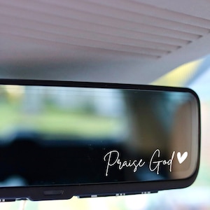 Praise God Mirror decal Sticker Car Accessories Positive Affirmations Mental Health Motivational Sticker