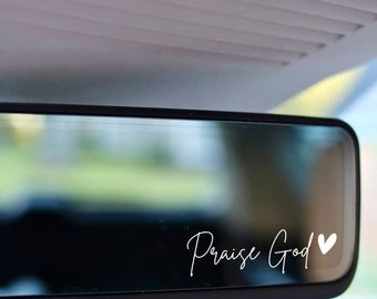 Praise God Mirror decal Sticker Car Accessories Positive Affirmations Mental Health Motivational Sticker