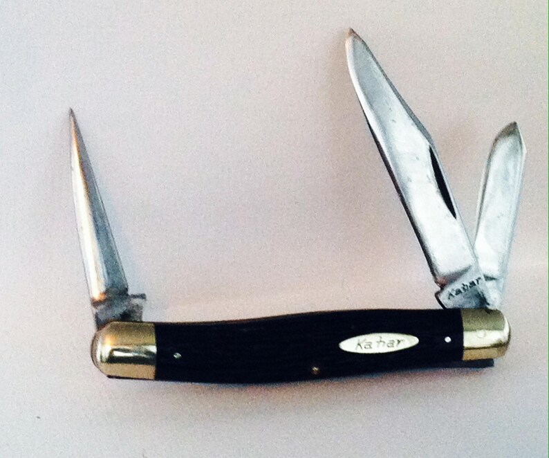 Kabar Medium Stockman Punch Blade Pocket Knife Etsy