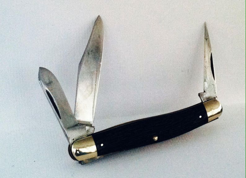 Kabar Medium Stockman Punch Blade Pocket Knife Etsy