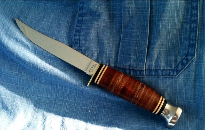 NOS Vintage 1970's Kabar Fixed Blade Hunting Knife USA Etsy