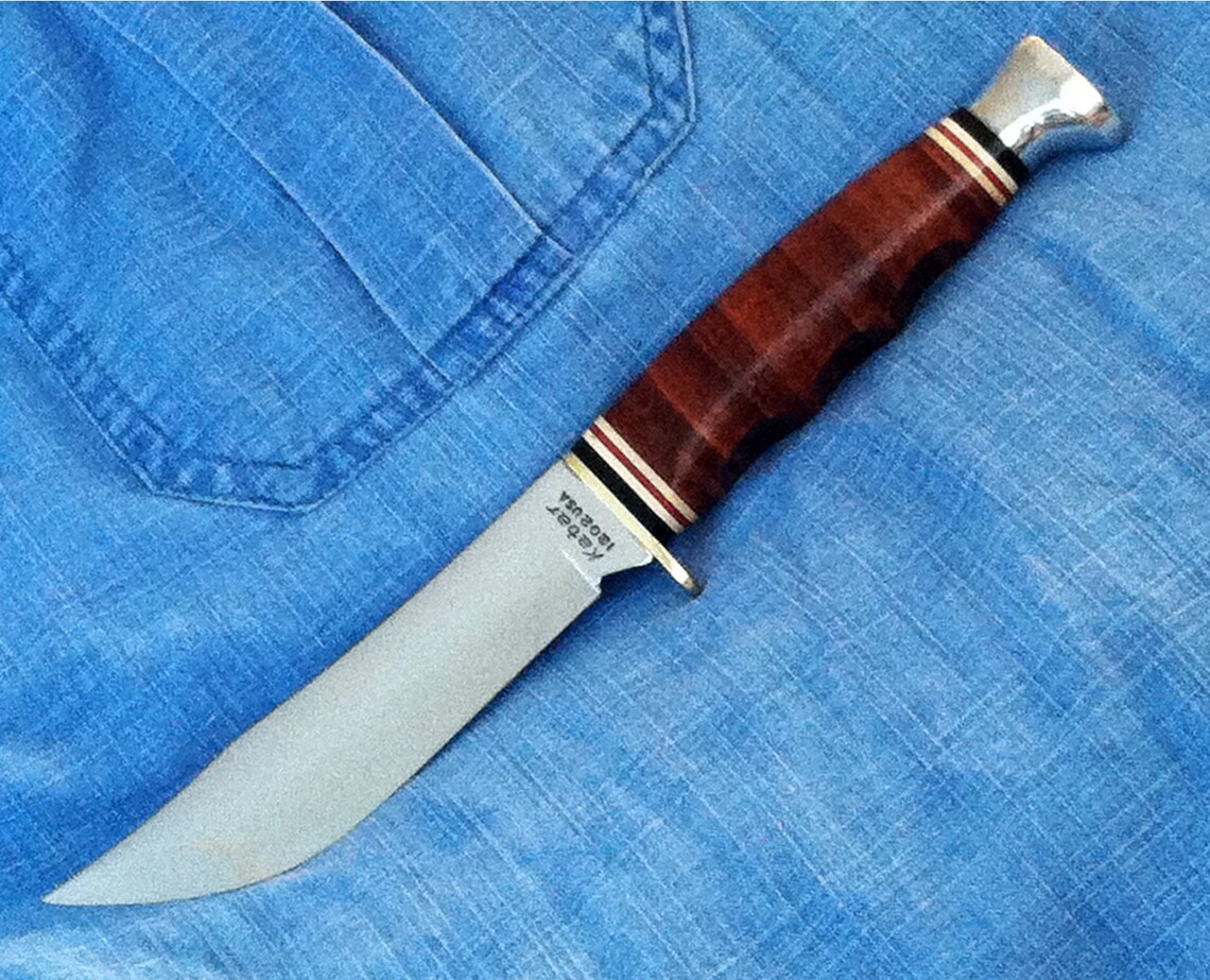 NOS Vintage 1970's KaBar fixed blade hunting Knife USA Etsy