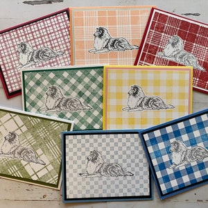 COLLIE - Handgemaakte notitiekaarten - Set van 8 inch