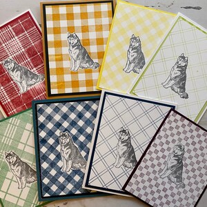 HUSKY SIBÉRIEN - Cartes de notes faites à la main - Ensemble de 8