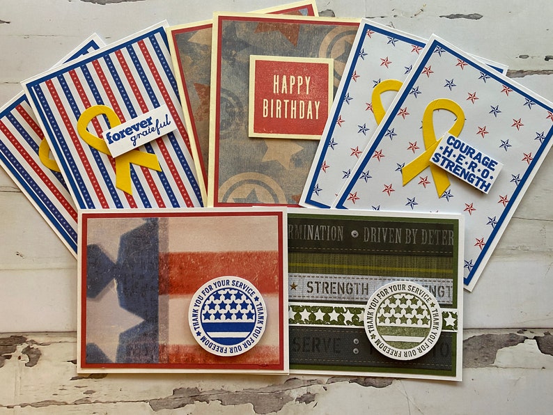 Set of 8 Cards Support Our Troops
