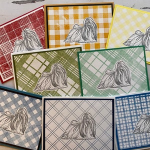 SHIH TZU - Cartes de correspondance faites main - Lot de 8