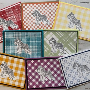 SCHNAUZER - Handgemaakte notitiekaarten - Set van 8 inch