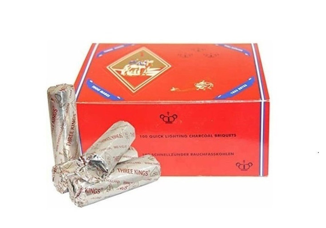 Three King Charcoal 40mm Instant Light Charcoal Tablet Hookah Etsy