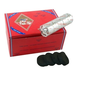 100 Ct Three King 33 mm Round Charcoal Disc Hookah Narghile Shisha Incense Slow Burn Coal 33mm Netherland