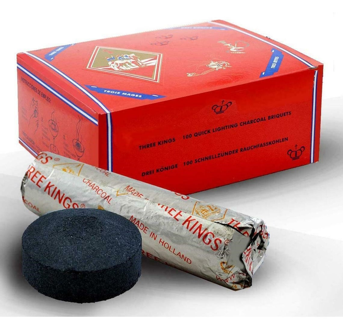 Three King Charcoal 40mm Instant Light Charcoal Tablet Hookah Etsy