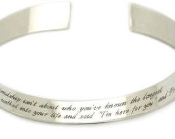 Inspirational bracelet, Personalized Silver Cuff, Mother Daughter Bracelet, mothers Day Gift, quote bracelet Grandma Gift Personalized Gift