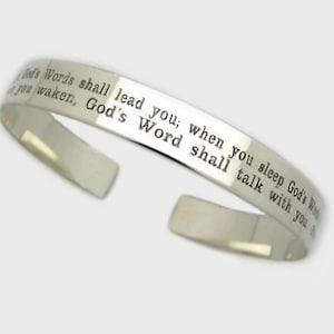 long message engraved cuff bracelet