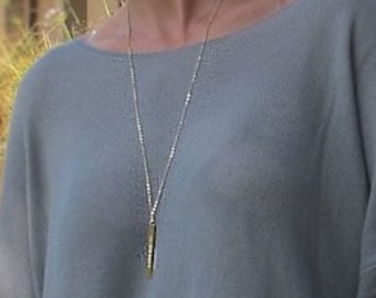 Benutzerdefinierte geschichtete Halskette Vertikale personalisierte Anhänger Gold Bar Halskette Lange Layering Halskette Geburtstagsgeschenk für sie Skinny Bar Halskette