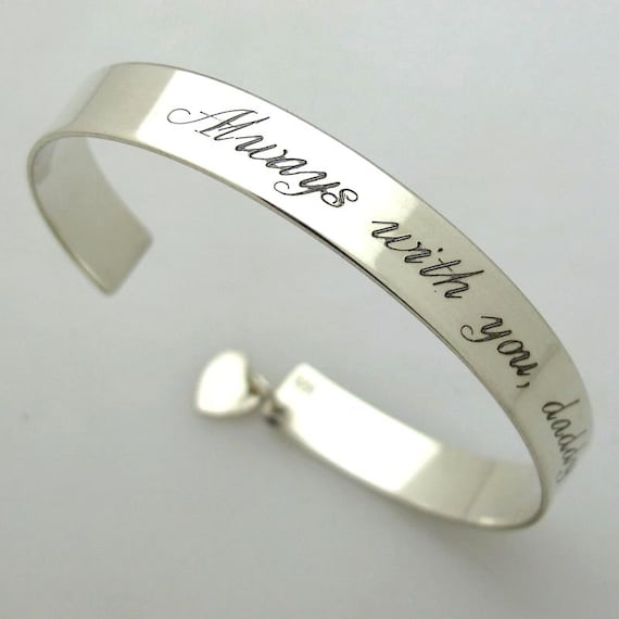 Personalized sterling silver cuff bracelet sale