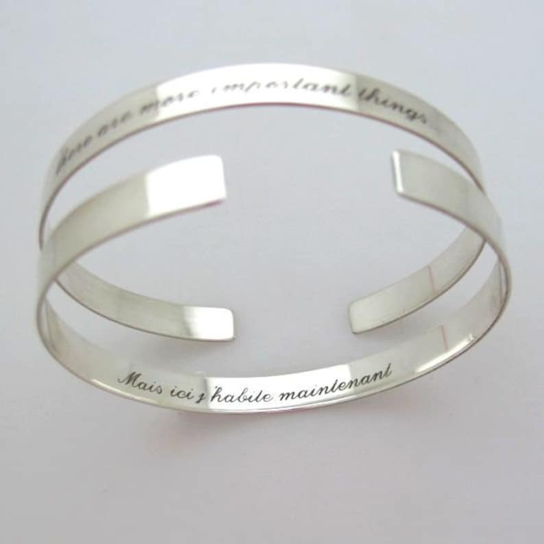 Custom Handwriting Bracelet Sterling Silver Cuff Handwritten Etsy