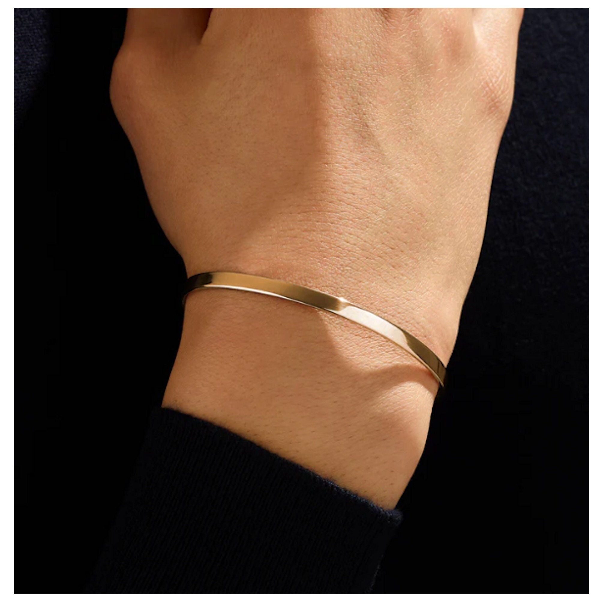 Personalized Gold Bangle