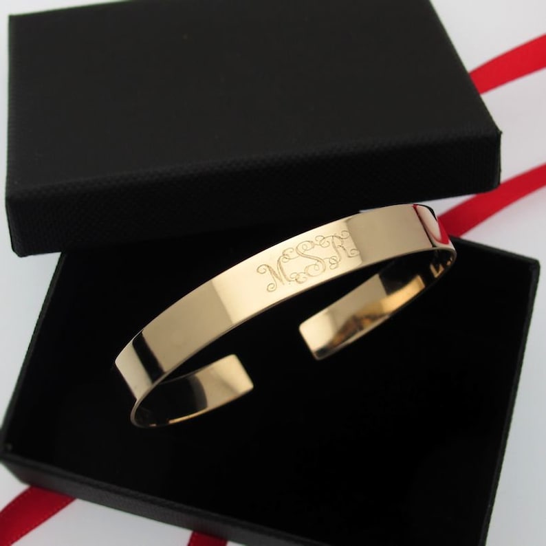 Engraved Cuff Bracelet for Her Personalized Bracelet - Etsy