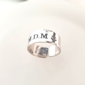 Secret Message Ring Hidden text Engraved Ring Personalized Sterling Silver Band Custom Ring Names Ring Personalized gift him Birthday Gift image 8