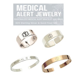 medical alert rings, medical alert bracelets, Medical Alert Jewelry
