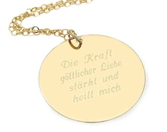 Personalisierte Gold Halskette mit Gravur - Personalisiertes Geschenk für Sie