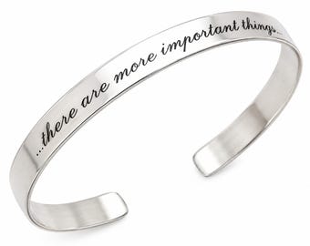Custom Skinny Cuff Bracelet Quote Cuff Bracelet Personalized Silver Bracelet Text Engraved Silver Cuff Bridesmaid Gift Personalized Gift
