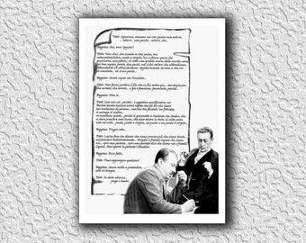 PapiArte®Stampa su tela Cinema Italiano / Toto' e Peppino e la malafemmina /Film /Lettera Papiarte #19