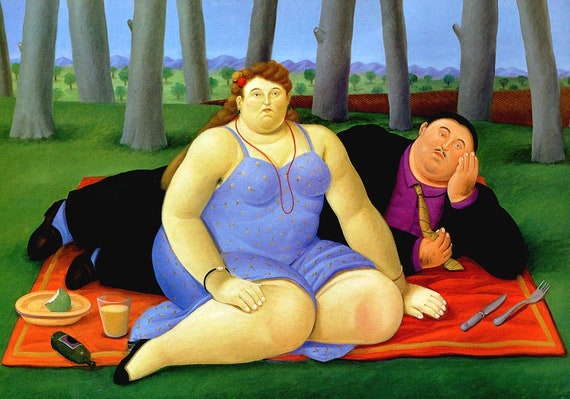 Stampa su Tela Printing on Canvas Botero Cod 11 cm.70x100 papiarte
