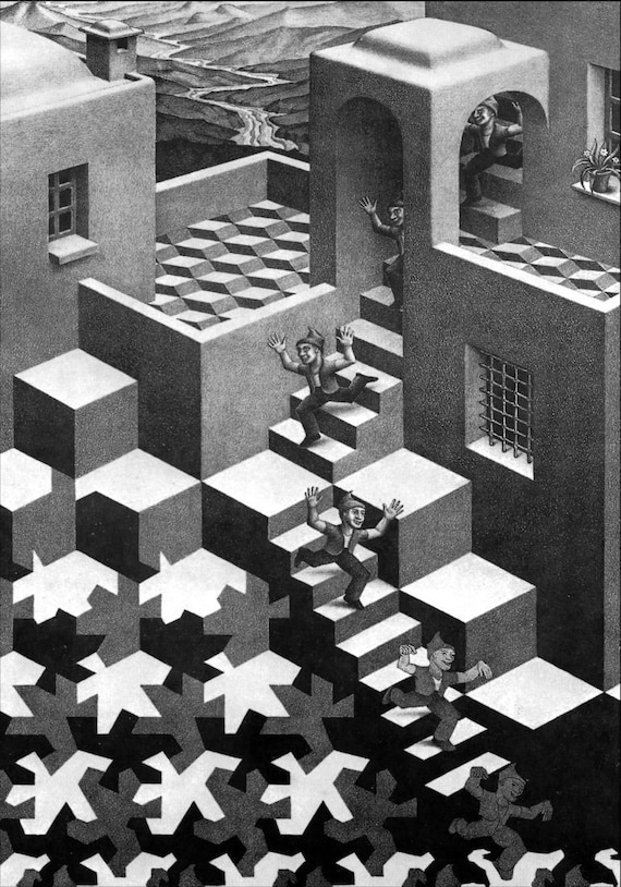 Escher # 26 cm 50x70 Poster Stampa Grafica Printing Digital Fine Art papiarte