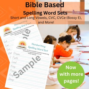 Spelling Worksheets| Printable Spelling Forms| Christian Homeschool Printables| Phonics Practice| Spelling Bundle| Kindergarten| First Grade