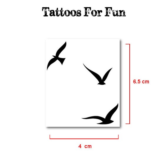 Oiseaux Oiseaux De Vol Tatouage Temporaire Faux Tatouage Oiseaux Mignons Faux Tatouages Tatouages