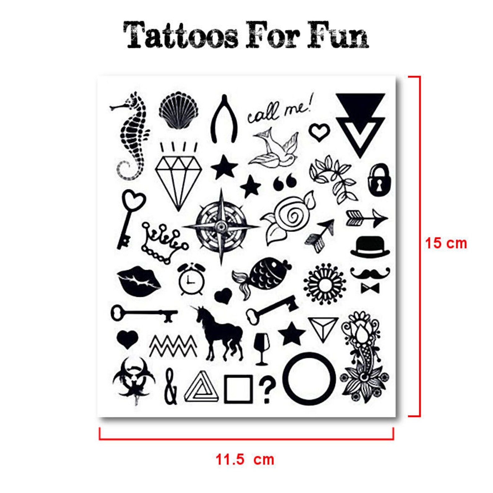 Fingers Temporary Tattoos Variety of Small Fake Waterproof Etsy