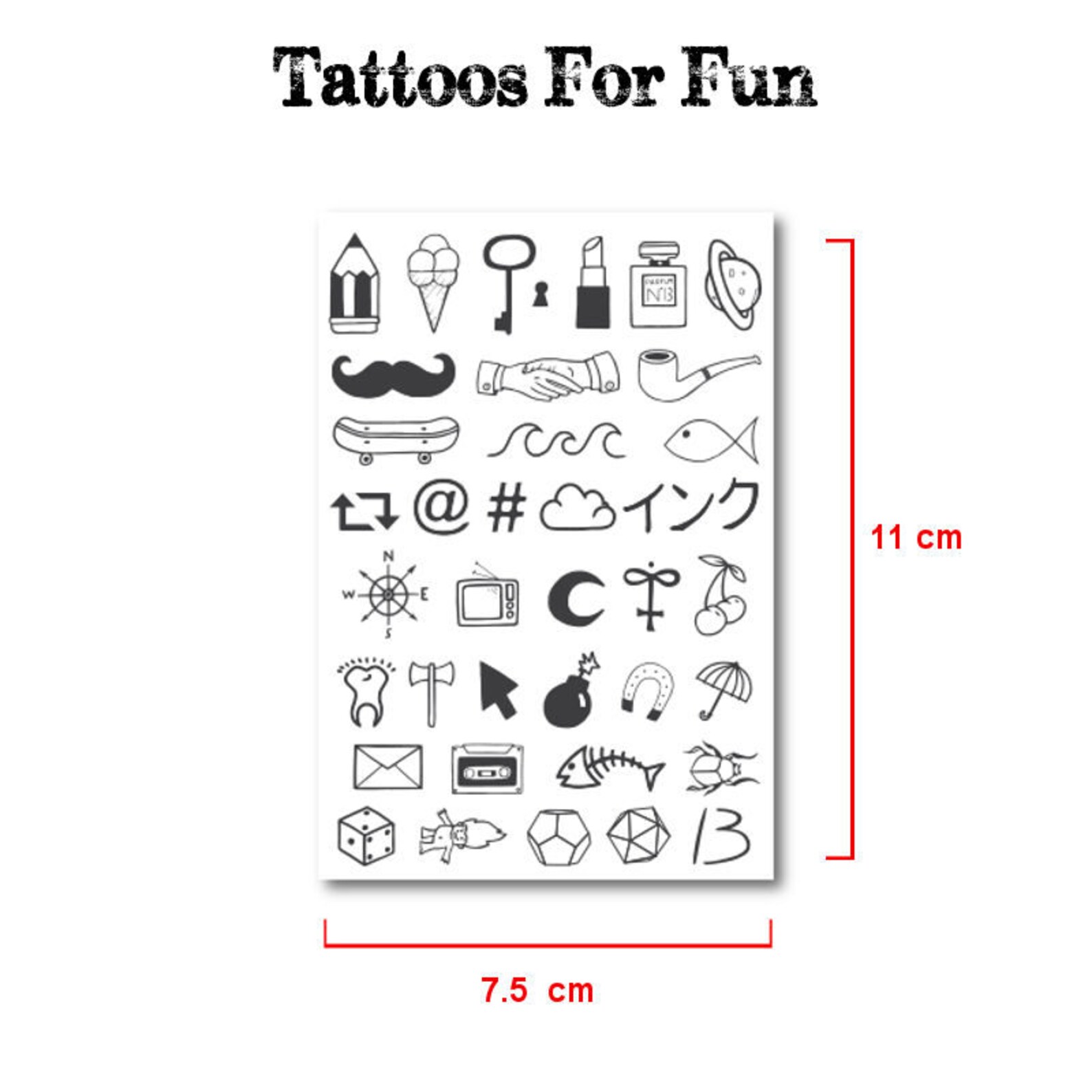 Fingers Temporary Tattoos Variety of Small Fake Waterproof Etsy