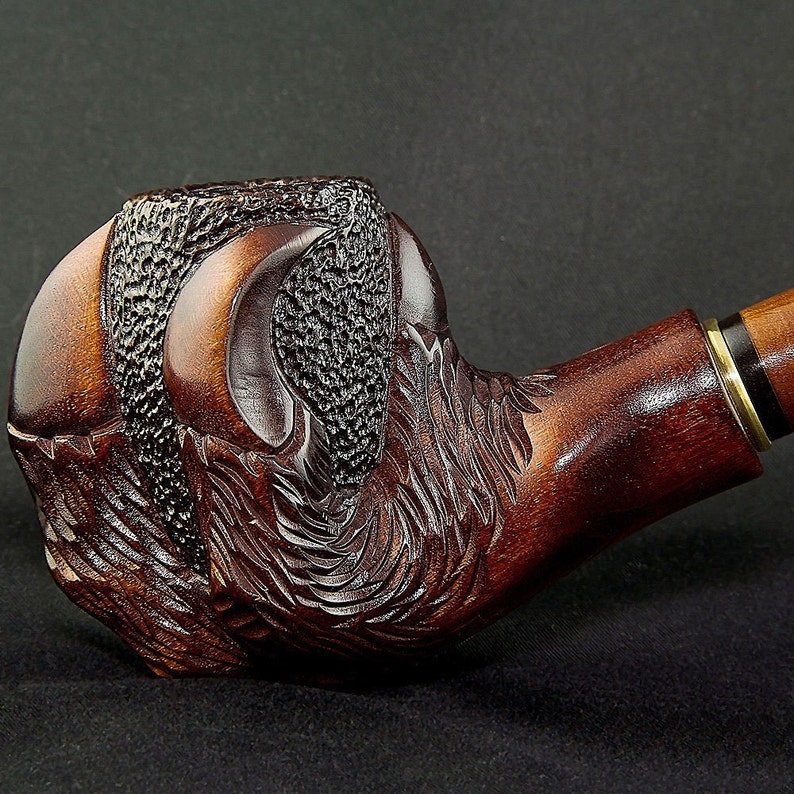 7.8 'Paw' Long carved wooden smoking pipe with Etsy