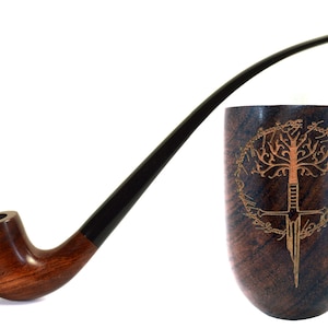 10.2" Long Tobacco Smoking Pipe Broken Sword Tolkien - (26cm) for 9mm Filter. Worldwide Shipping.