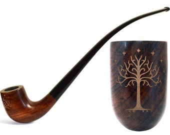 10.2'' Long Tobacco Smoking Pipe Magic Tree, Tolkien - (26cm) for 9mm Filter. Worldwide Shipping.