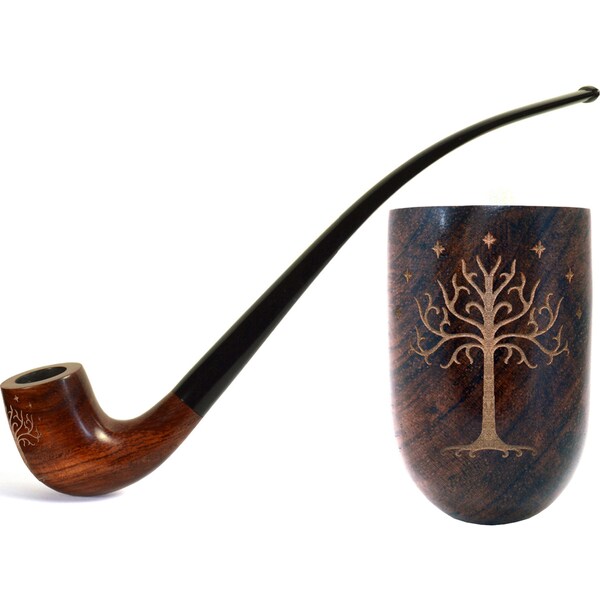 10.2'' Long Tobacco Smoking Pipe Magic Tree, Tolkien - (26cm) for 9mm Filter. Worldwide Shipping.