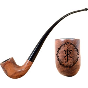 10.2&#39;&#39; Long Tobacco Pipe Tolkien&#39;s symbol - (26cm) for 9mm Filter