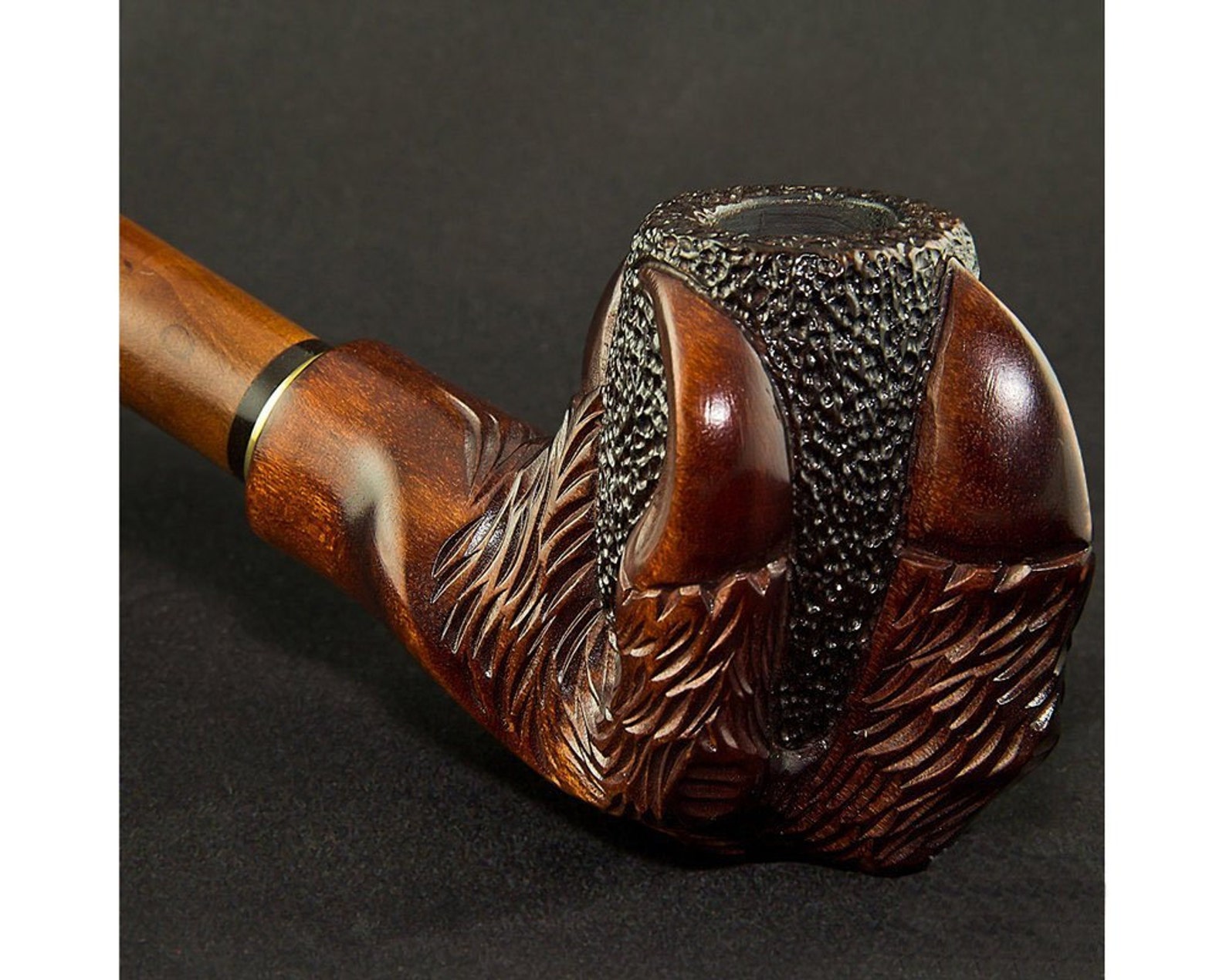 7.8 'Paw' Long carved wooden smoking pipe with Etsy