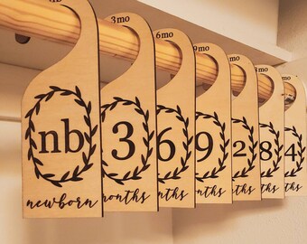 Nursery Decors from New-born to 24 Months SAVITA 7pcs Wooden Baby Closet Dividers Baby Cloth Organizers Infant Wardrobe Dividers for Baby Boy/&Girl Clothes Sorting
