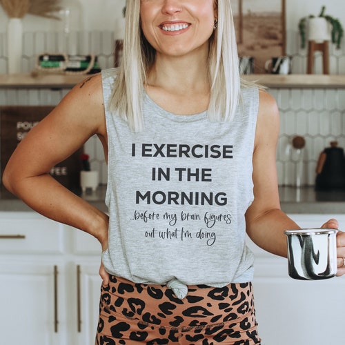 Funny Workout Shirt Muscle Tank Loose Tank Flowy Tank Cute Gym - Etsy