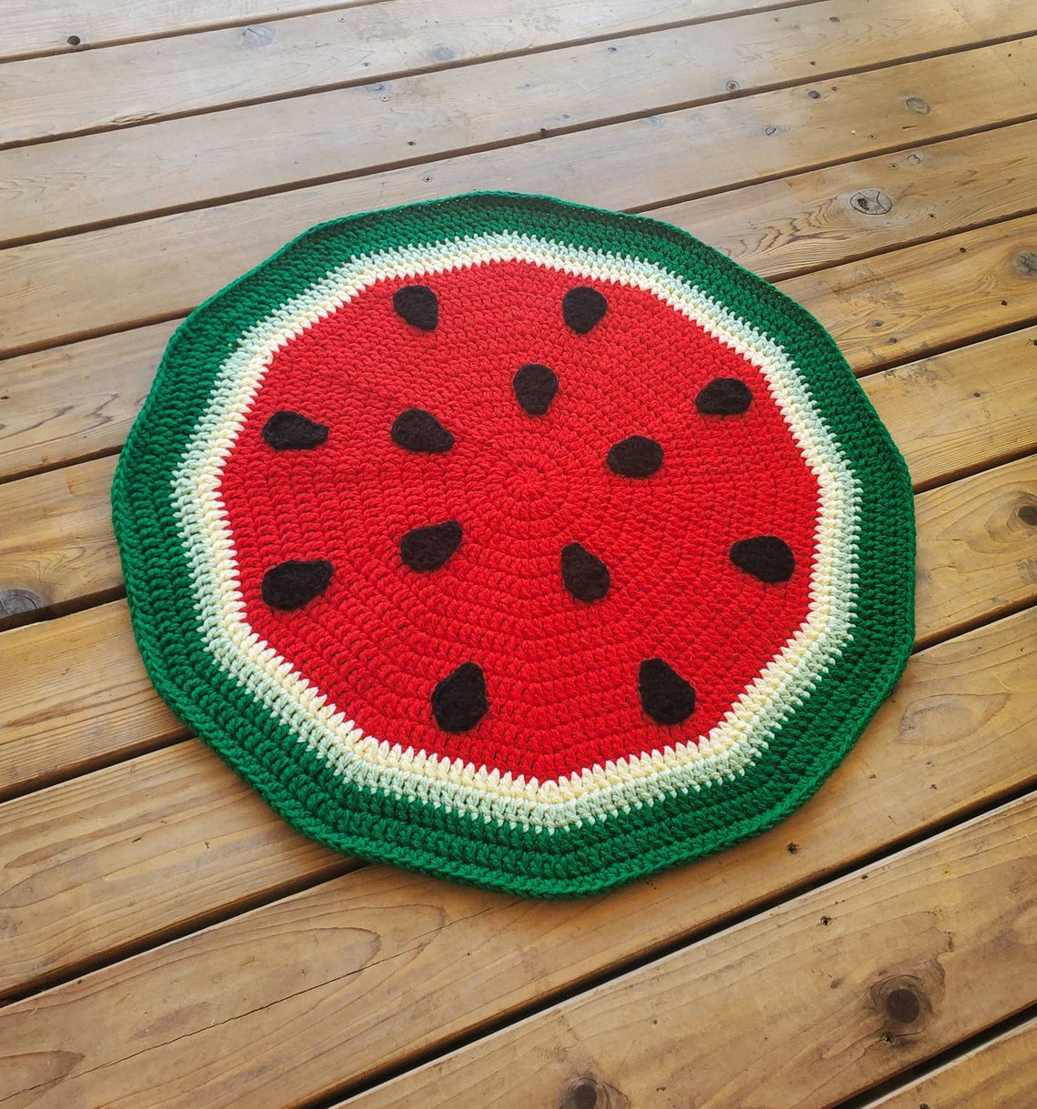 Watermelon Rug Crochet Pattern Printable PDF Digital Download Etsy