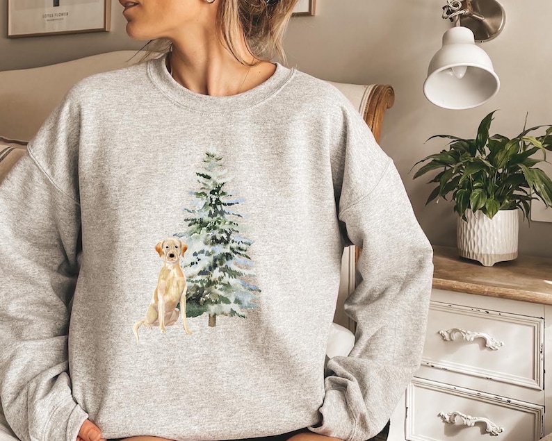 Custom Dog Christmas Tree Sweater Christmas Sweatshirt Soft Etsy