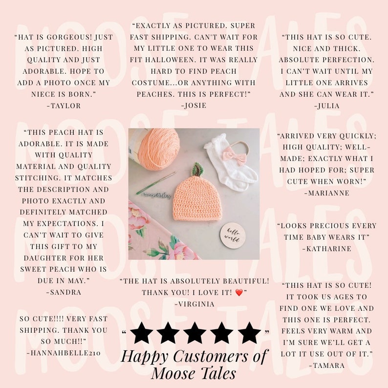 Peach Hat Baby Peach Hat Hand Knit Baby Hat Newborn Knit Hat Etsy