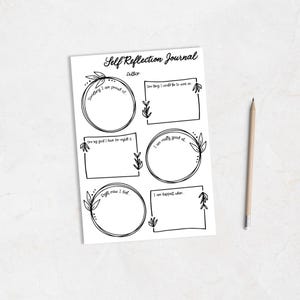 Self Reflection Journal Handout Independent Worksheet for Students Journaling Page Goals Feelings Here and Now Elementary Middle School