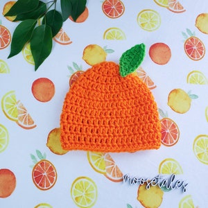 Orange Hut Orange Baby-Mütze Clementine Baby Hand gestrickte Baby-Mütze Neugeborenen Strickmütze Baby Name offenbaren gestrickte Baby-Mütze Neugeborenen Jungen-Mütze Baby-Strickmütze