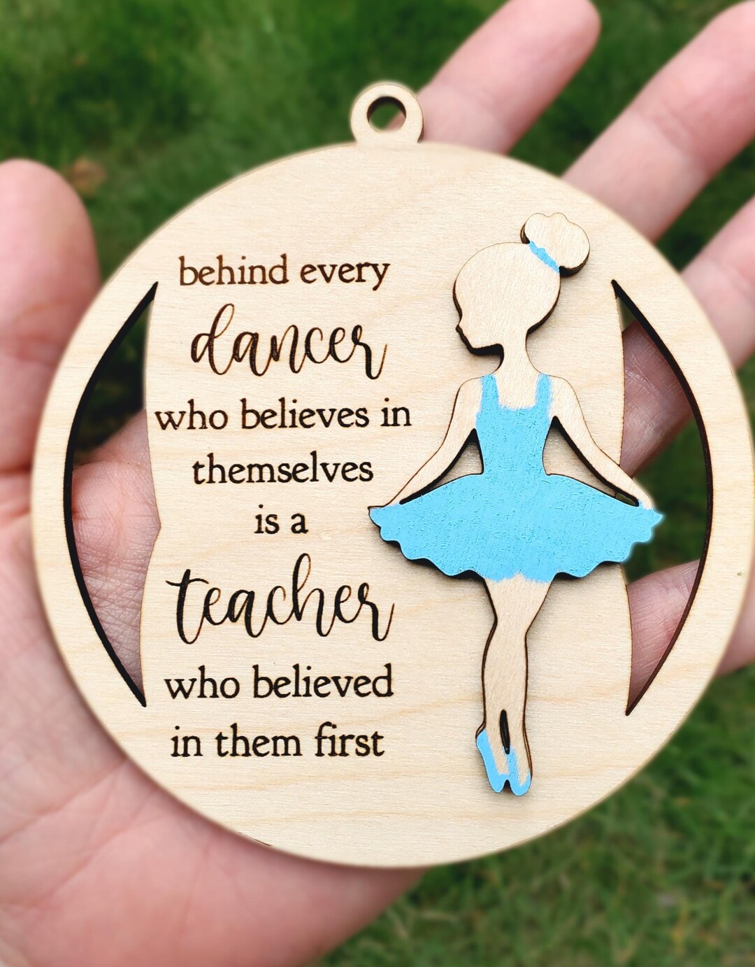 "Behind Every Dancer" Inspirational Keychain - Dance Teacher & Dancer Gift - View #4